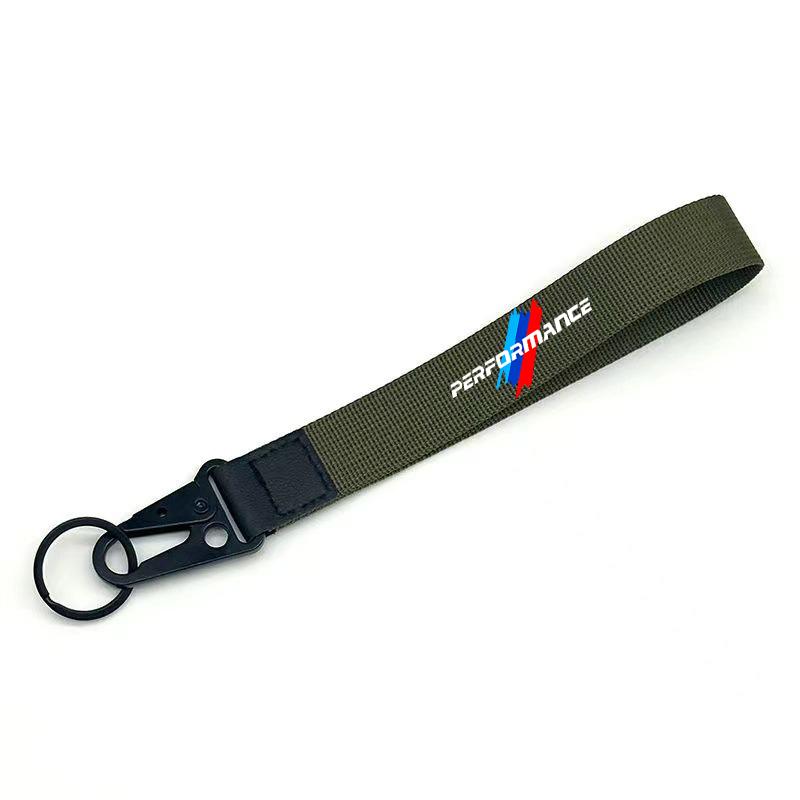 PDRI9 Car Styling Embroidery Nylon Keyring Anti-loss Keychain For BMW 1 2 3 4 5 Series X1 X3 X4 X5 X7 G20 G38 F20 F39 F48 E60 E36 E39
