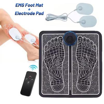 Электрический EMS массажный коврик для ног Электрическая стимуляция мышц Массажер для ног USB зарядка Портативный складной массажный коврик