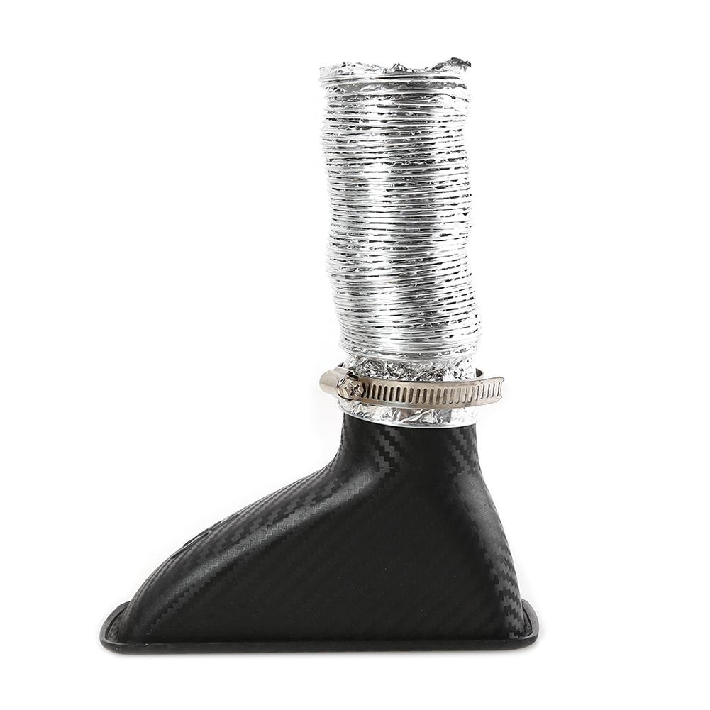 Универсальный автомобильный передний бампер, турбо воздухозаборная труба из углеродного волокна, автоматическая система впуска холодного воздуха, воронка, впускное отверстие турбины