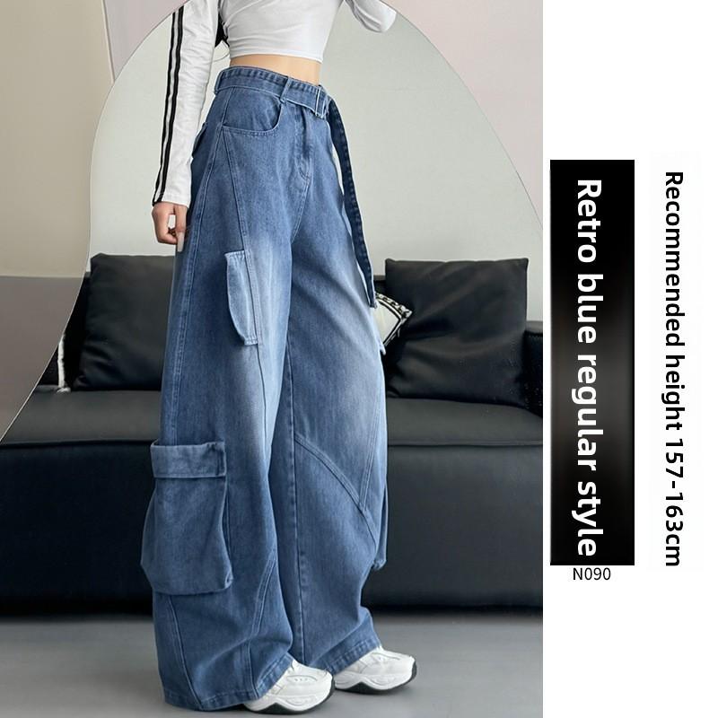 Denim Jeans For Women With High Waist And Water Wash Fabric For Casual Fall Wear