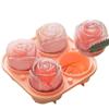 3D Rose Ice Molds Large Ice Cube Trays Make Cute Flower Shape Ice Silicone Rubber Fun Big Ice Ball Maker