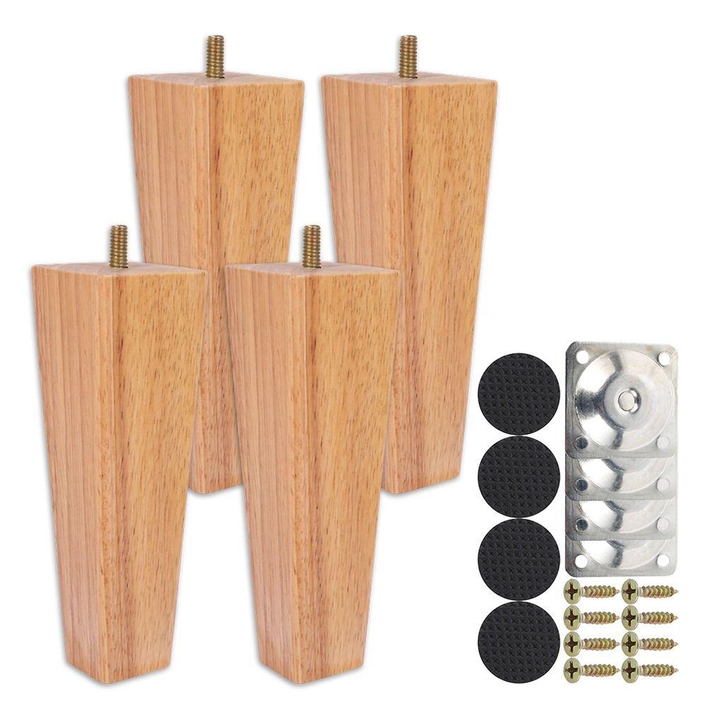 Square Furniture Legs Solid Wood Sofa  Legs Adjustable Furniture Feets  Home