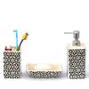 Ceramic Bathroom Accessories Set of 3 | Modern Luxury Bath Set with 300ml Soap Dispenser, Toothbrush Holder & Soap Dish | Home Decor Items