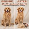 2-in-1 Pet Dematting Comb and Lint Roller, Dual-Sided Undercoat Rake for Long Haired Dogs Cats, Ergonomic Shedding Tool, Black/Brown