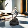 Halloween Exercise Bike Skeleton Figurine Resin Cycling Fitness Bike Skull Statue Sculpture