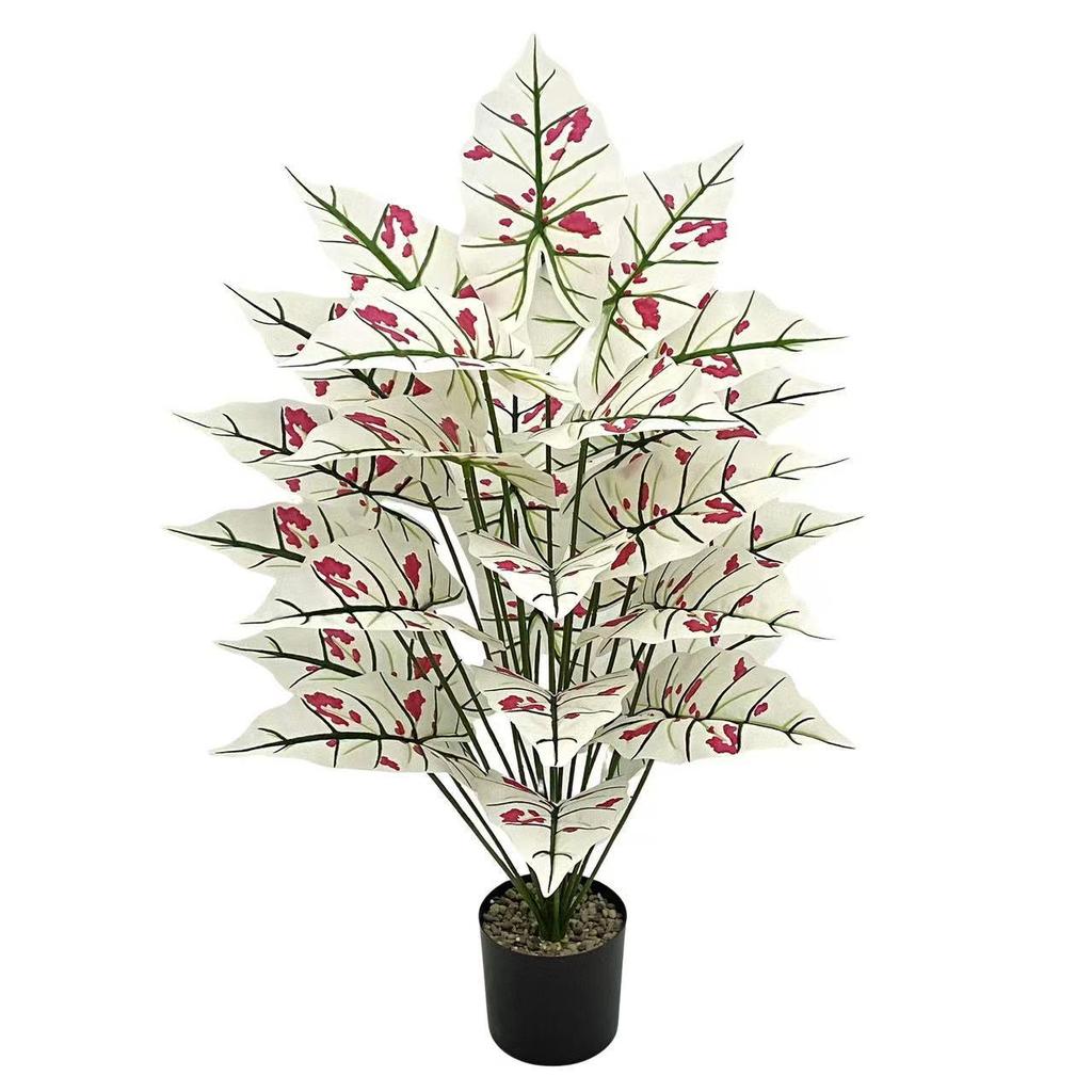 Nordic Style Taro Leaf Green Plant for Home Decor and Garden Landscaping