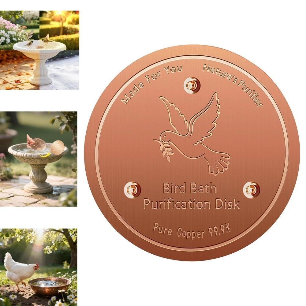 99.99% Pure Copper Bird Bath Copper Disk Bird Bath Water Purifier Tray All-Season