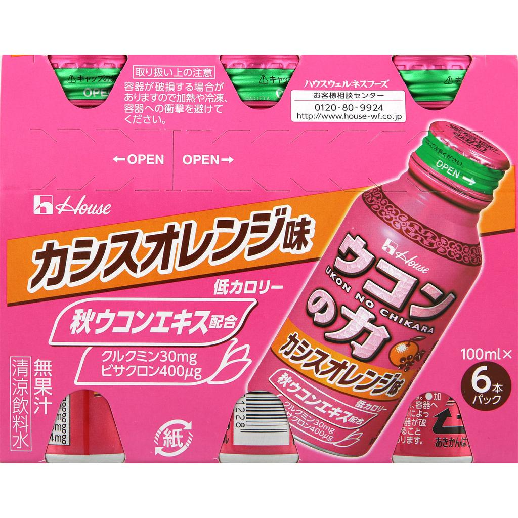 House Wellness Foods Turmeric Power со вкусом апельсина и черной смородины 100 мл x 6 Тоник для печени Куркума