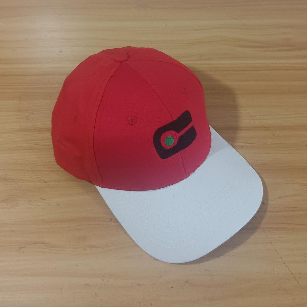 2026 New Ash Embroidered Sun Hat Red White Color Block Pure Cotton Adjustable Baseball Cap Outdoor Daily Wear