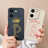 For Tecno Spark 10 Pro 10C Pova 4 5 Pro Itel A60s P40 Plus S23 Plus Phone Case Cover Crown Letters Protective Phone Bags Matte Soft Silicone Bumpers