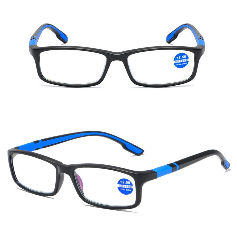 Eye Protection Oblong Eyeglasses Blue Ray Blocking Hyperopia Glasses  Men Women