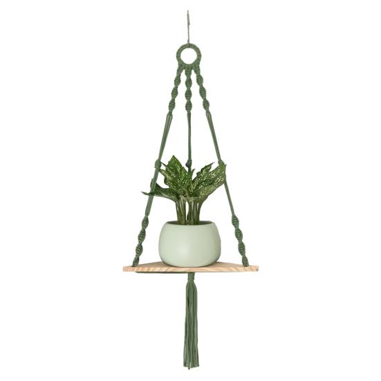 Настенная угловая полка Богема Ручная работа Хлопковая веревка 45659 Ярусная