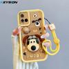 KEYSION Противоударный чехол для VIVO Y21 Y21S Y33S Y33T со шнурком, мягкий силиконовый чехол для телефона с милой 3D-мультяшной куклой для VIVO T1X