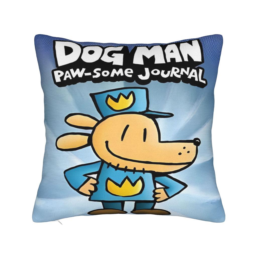 Dog Man Dogman Movie Comic Square Pillow Cases Cartoon Cushion Cover Creative Zippered Decorative Pillowcase for Sofa 40x40cm