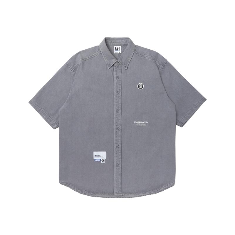 Aape Chambray Logo-appliqué Shirt AAPSRM8453XAK