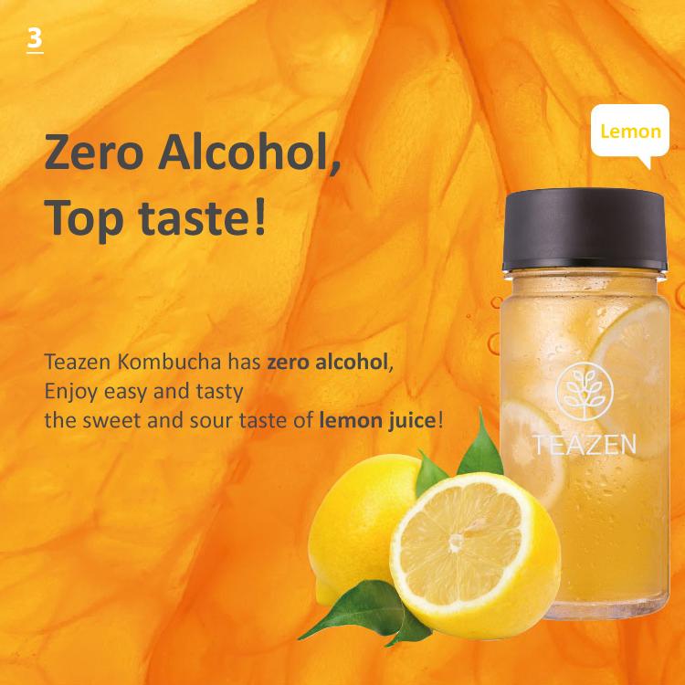 Teazen Kombucha Lemon, Berry, Citron, Peach, Pineapple 5 Set (4 Options)