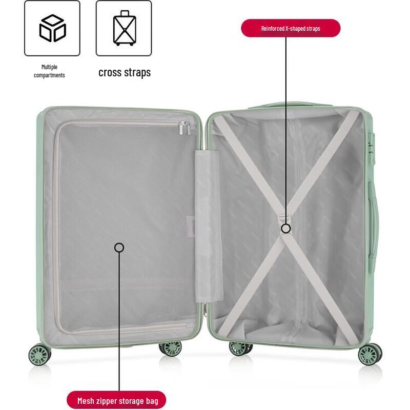 Mei Lv 20-inch ABS Hard Shell Carry-On Suitcase with TSA Lock