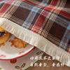 American Retro Plaid Tablecloth Simple Elegant Dining Table Cover Christmas Photo Background Cloth Tea Table Picnic Mat