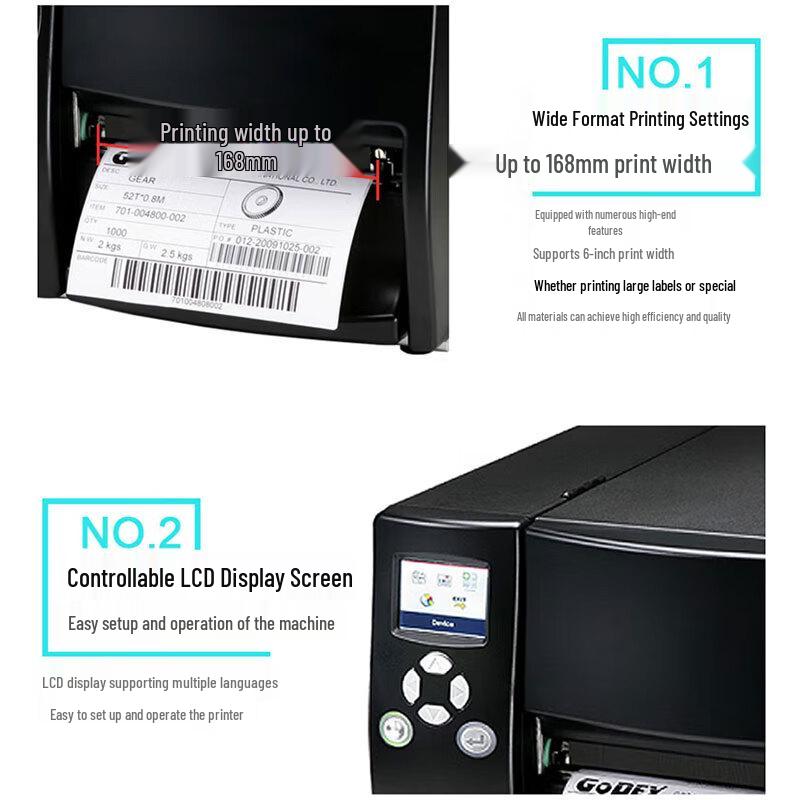 GODEX EZ6250i Industrial Label Printer CN plug (adapter included)