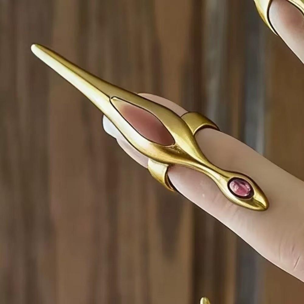 5Pcs Dark Aesthetic Claw Nail Rings Gothic Finger Guards Jewelry Accessory Fingertip Ring Cosplay