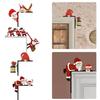 Versatile Decorative Uses Ornament Santa Claus Deer Wooden Door Frame Ornament for Holiday Atmosphere Ornament Easy To Install