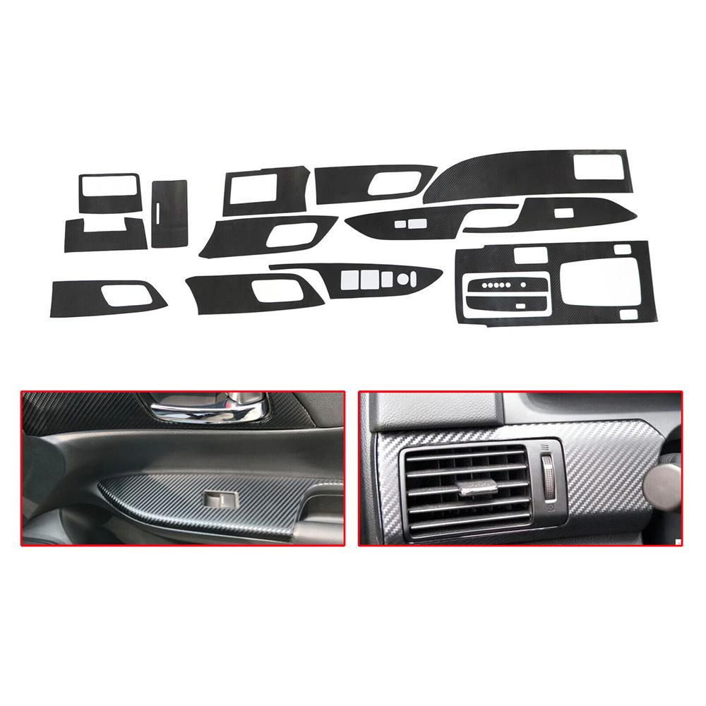 Аксессуары для интерьера под 5D карбон, полный комплект накладок для Honda Accord 2013-2017