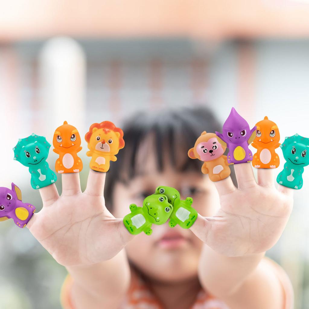 6 Наборов Пальчиковых Кукол Животных, Милые Пальчиковые Куклы, Кукольный Реквизит, Игрушки-Пальчиковые Куклы для Детей и Малышей