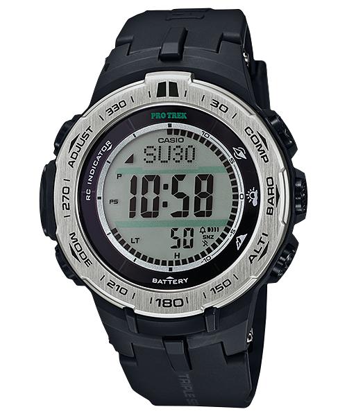 Casio Мужские цифровые кварцевые часы с будильником, водонепроницаемые до 100 м, из нержавеющей стали PRW-3100-1