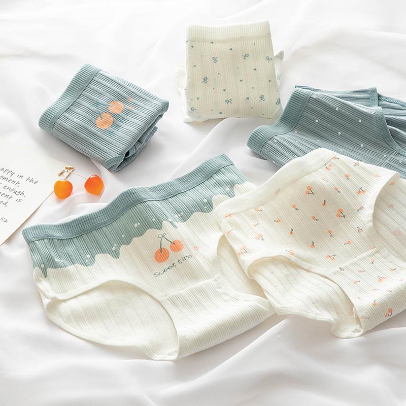 Женское хлопковое нижнее белье Сексуальные трусики-стринги Модные Мягкие Удобные Девичьи трусики Средней посадки Бесшовные трусы Женское нижнее белье