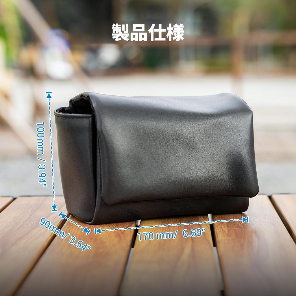 JJC Camera Case with Magnetic Compatible with Fujifilm XF 23mm R 27mm R 27mm Lenses X100VI X100V Canon PowerShot Also features storage for SD card and