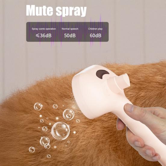 Паровая щетка для домашних животных, самоочищающаяся расческа для ухода за домашними животными с распылителем воды, перезаряжаемая паровая массажная щетка для удаления шерсти с кошек и собак