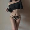 Эротические трусики сексуальные кружевные прозрачные трусики женские стринги с двойными бретелями и низкой талией сексуальное женское белье дышащие стринги нижнее белье чувственное