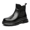 Кожаные ботильоны для мужчин Натуральная кожа Ботинки больших размеров Высококачественные дизайнерские Повседневные Формальные Уличные ботинки Платформа