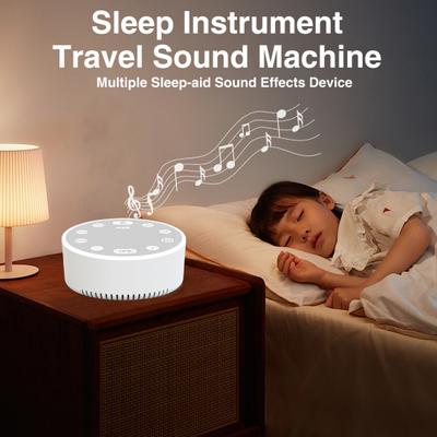Звуковая машина с белым шумом Регулируемая громкость Функция памяти Несколько звуковых эффектов для сна Компактный размер Портативный генератор белого шума Устройство для помощи во сне