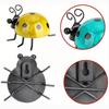 Mini Metal Ladybug Beetle Fence Hanger Wall Hanging Ornament Statue