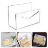Acrylic Mail Holder Clear File Letter Organizer Smooth Edge Burr-Free Lightweight Countertop Vertical Envelope Mail Holder