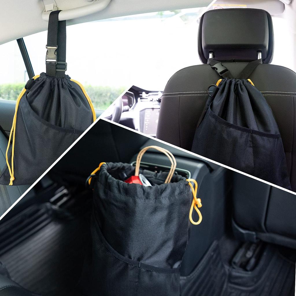GNEGNI 2PCS Car Garbage Can, Hanging Car Trash Bag With Waterproof Leakproof Lining