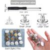 32 Sets Jeans Buttons Replacement, 17 mm and 20 mm No-Sew Removable Metal Buttons Replacement Repair Combo Thread Rivets