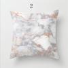 Elegant Marble Pattern Square Cushion Cover Made From Soft Peach Skin Fabric 18 Inches