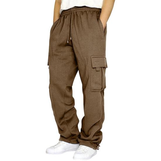 Модные мужские спортивные штаны на шнурке, свободная посадка, эластичная талия