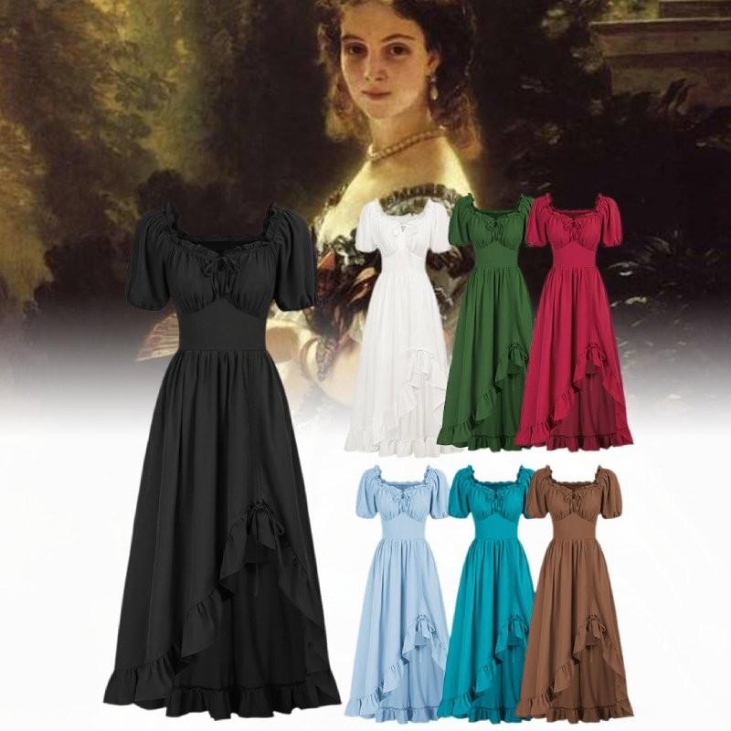 Medieval Lady Renaissance Gown Dress Cosplay Decoration Costume Set Performance
