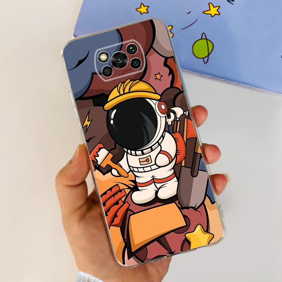 Для Xiaomi Poco X3 Pro PocoX3 Чехол Мягкий Силикон Прозрачный ТПУ Чехол Модный Буквы Мультфильм Милый Рисунок Для Xiomi Poco X3Pro x 3 Сумка