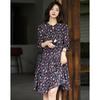 Платье-трапеция Demana Timeless Bloom из 100% шелка с цветочным принтом и завязками на шее