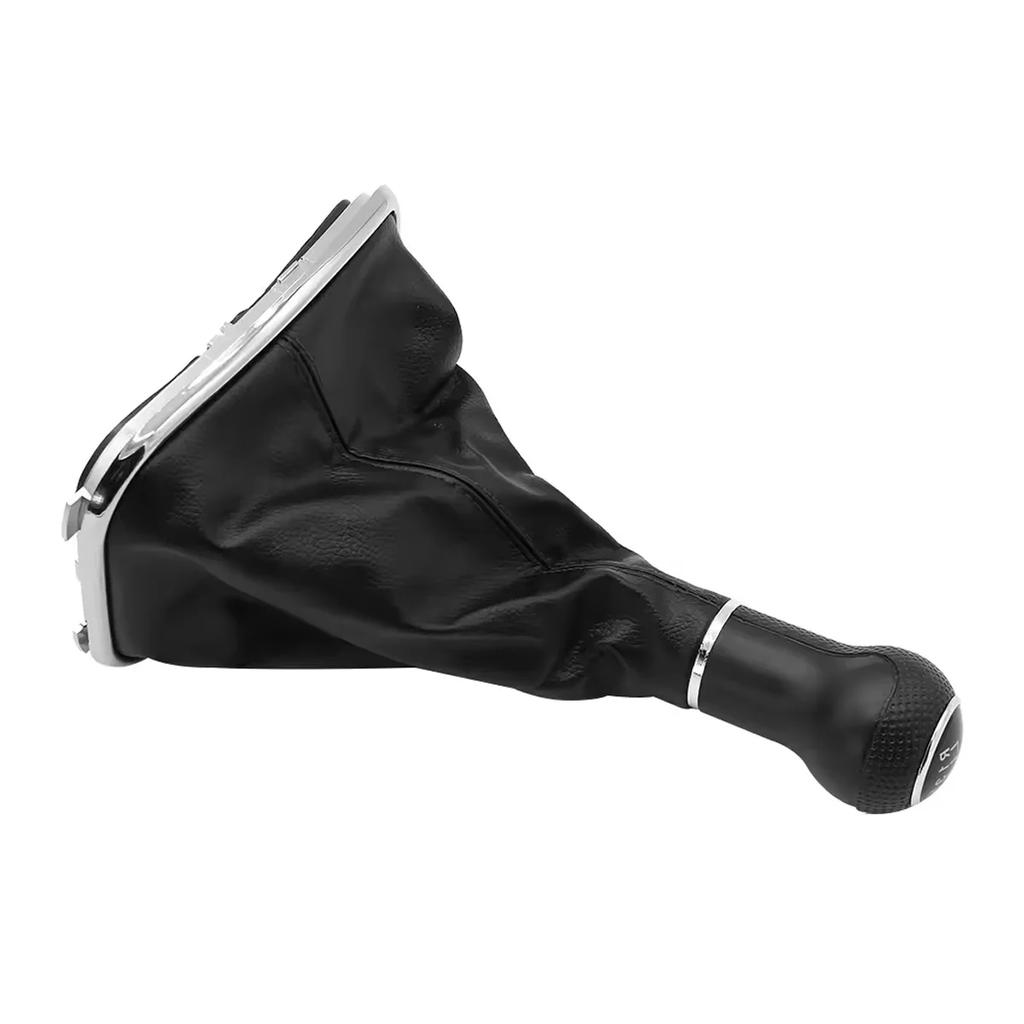 Ручка переключения передач для 5-ступенчатой механической коробки передач Bora Jetta 1999-2005 гг. Дизайн рычага переключения передач Черный кожаный воротник Пылезащитный чехол Аксессуары для переключения передач