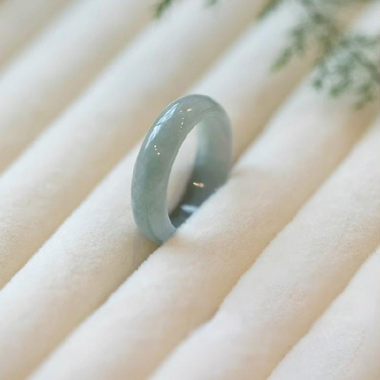 Элегантные кольца из натурального зеленого стекла, портативные, для женщин, ретро, в китайском стиле, портативные, для любого случая дарения подарков