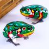 Tinplate Wind-up Frog Toy - Nostalgic Clockwork Hopping Frog for Kids