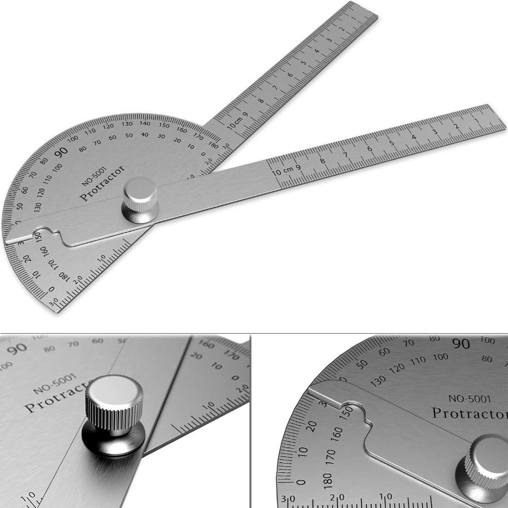Two Arm Angle Finder 0-180 Degrees Protractor Angle Finder Measure Tool Protractors Work