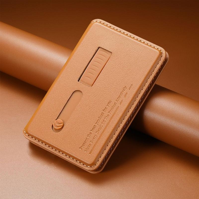 Регулируемый угол обзора Подставка для телефона Хранение карт Складная конструкция Магнитная задняя панель Конструкция из ПУ-кожи