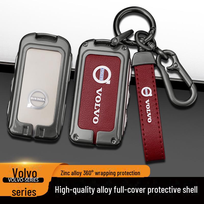 Чехол для ключа Volvo для XC60 и S90: Чехол для автомобильных аксессуаров для XC90, XC40, S60L - в комплект входит сумка с пряжкой