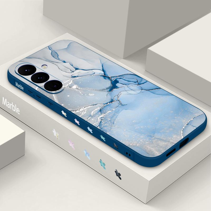 Акварельный мраморный чехол для Samsung Galaxy S26 S25 Ultra S24 S23 S22 Plus S21 FE A15 A16 A17 A35 A36 A54 A55 A56 5G Мягкая крышка